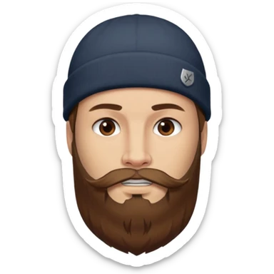 Jared Woosley (long hair, beard, tattoos, and hat). sticker