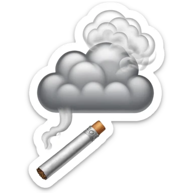 smoke coming out of a blunt sticker