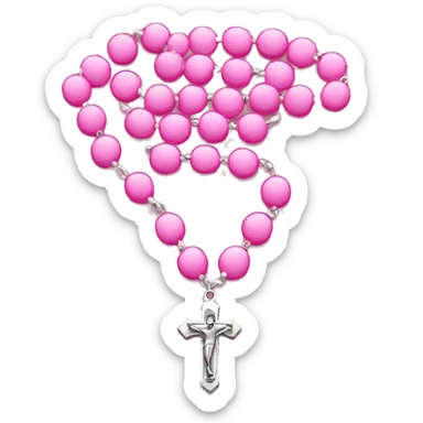 Pink rosary  sticker