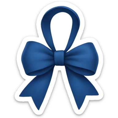 Dark blue bow  sticker
