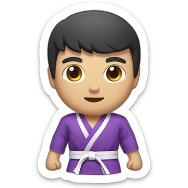 martial arts purple belt sticker