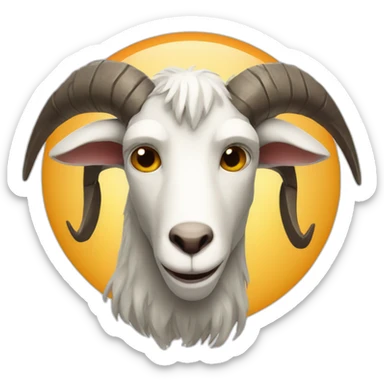 evil goat man sticker