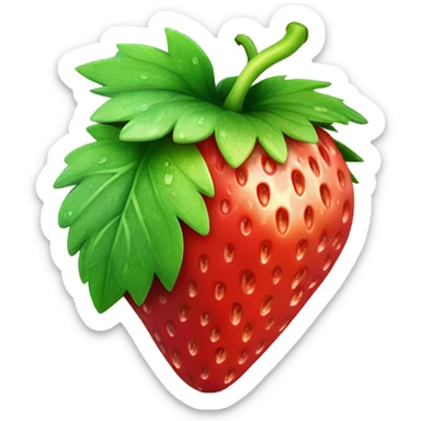 Strawberries are happy sticker