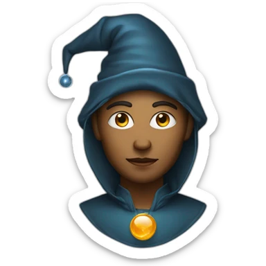 astrologer in a pointy hat sticker