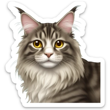 Maine coon cat sticker