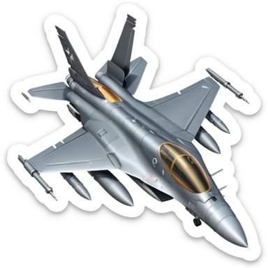American F16 from topdown view sticker