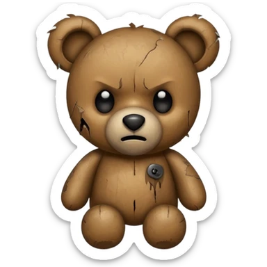 Psycho teddy bear  sticker