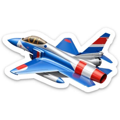 mirage fighter jet with a giant french flag on the background sticker