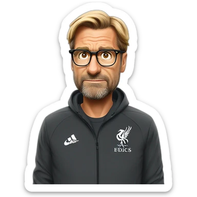 Jurgen Klopp shoulder shrug don't know sticker