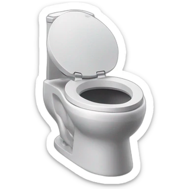 (disembodied head inside toilet bowl) (skibidi toilet) (skibidi 1 meme) sticker