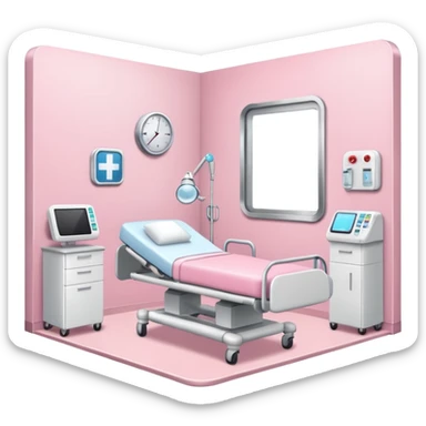 cute hospital light pink sticker