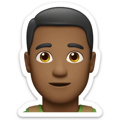 man with two skin tones half half  sticker