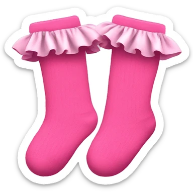 Pink socks with frills  sticker