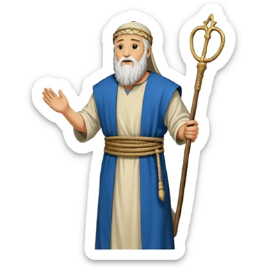 In the Hebrew Bible, Jethro[a] was Moses's father-in-law, a Kenite shepherd and priest of Midian,[, Moses' father-in-law is initially referred to as "Reuel" (Exodus 2:18) but afterwards as "Jethro" (Exodus 3:1). He was also identified as the father of Hobab in Numbers 10:29 sticker