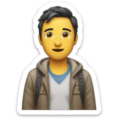 person having to decide between to things  sticker