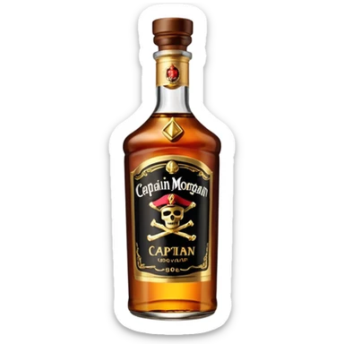 Une bouteille de captain morgan  sticker