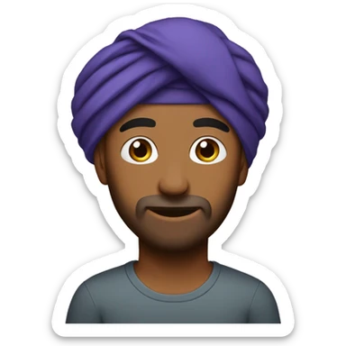 Turban (pagg) wearing man sticker
