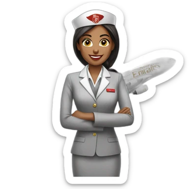 emirates flight attendant sticker