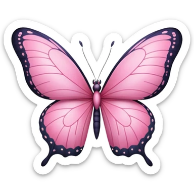 Pink butterfly sticker