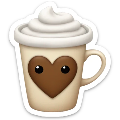 Cozy, loving coffee sticker