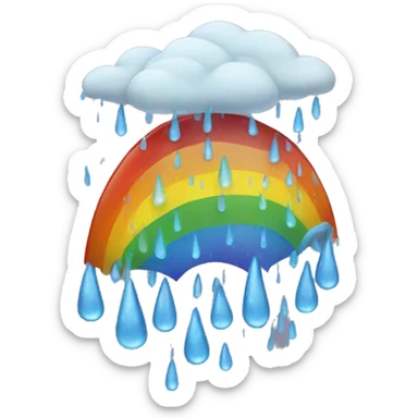 Rainbow rain sticker