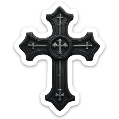Gothic cross sticker