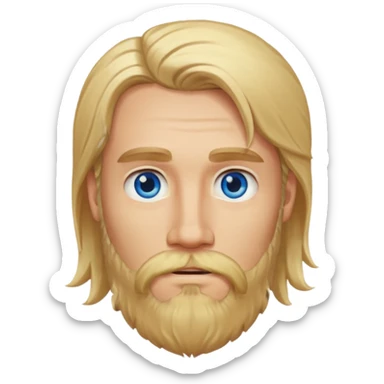 blonde man bearded long haired sticker