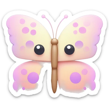 Kawaii pixelated butterfly cute pastel butterfly  sticker