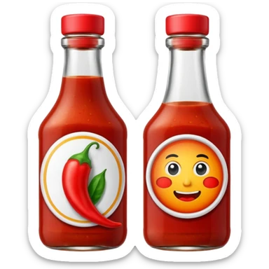 Thai style sweet chilli sauce in a glass bottle sticker
