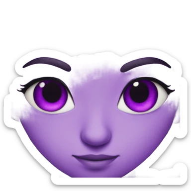 A dragon wearing purple eye shadow sticker