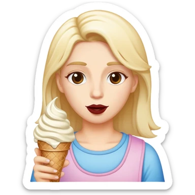 Transgender eating ice cream sticker