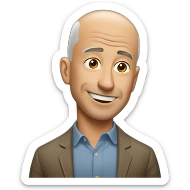 Jeff Bezos slipping sticker