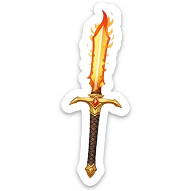 flaming sword  sticker