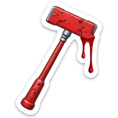 hammer with blood\ sticker