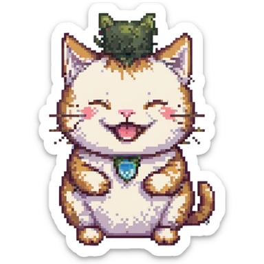 laughing cat sticker
