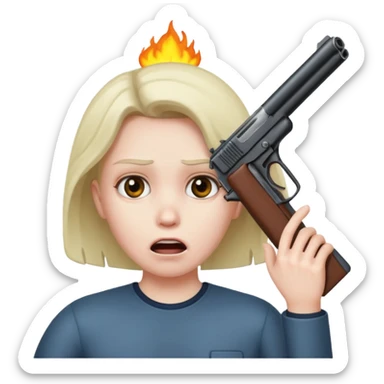 Gun to head  sticker