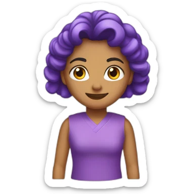 Hada morada con la palabra “cali” sticker