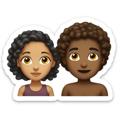 lightskin boy and brownskin girl in sticker