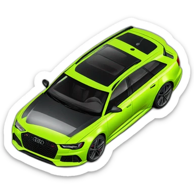 Audi RS6 fluorescent  sticker