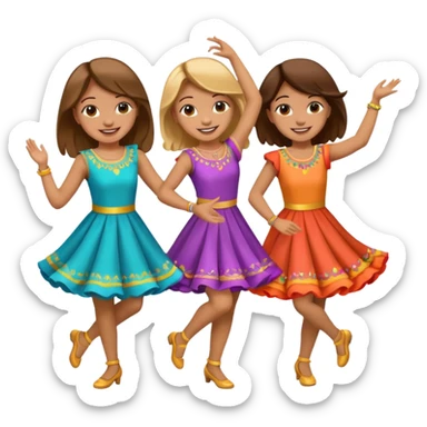 Girls dancing sticker