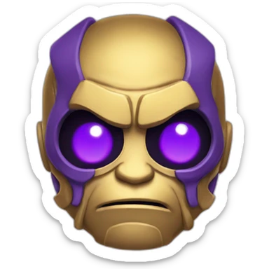 cute kraken cute face mashup thanos sticker