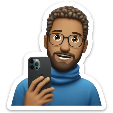 chill guy with iphone 12 pro sticker