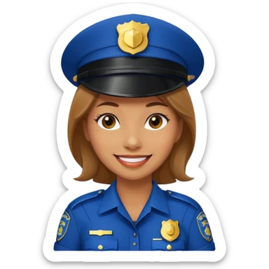 Flirty police sticker