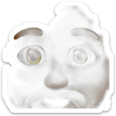 scrunched up nose sticker