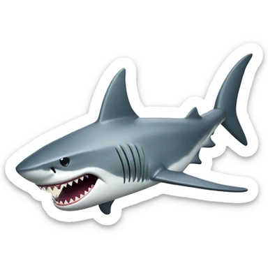 Shark with gun sticker