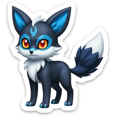 Shiny Litten-Umbreon-Absol-Hybrid (full body) sticker