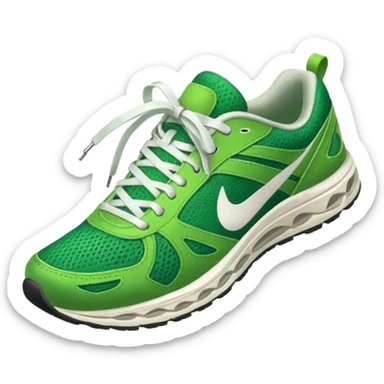 "Green Running shoes sticker