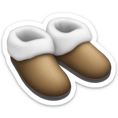 Winter slippers sticker