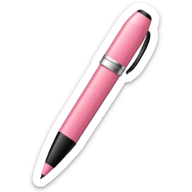 crée moi une liste avec un stylo en rose claire dégradé rose foncé sticker