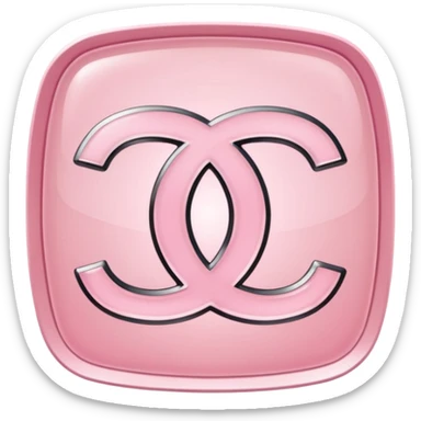 light pink chanel logo without background sticker